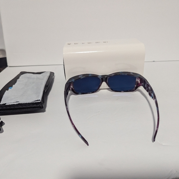 Jonathan Paul Polarized Fitovers Sunglasses Allure Turquoise Demi Grey. - Picture 6 of 11